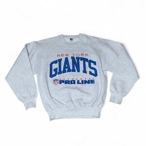 Vintage 90s Russell Athletic New York Giants Grey Crewneck Sweatshirt